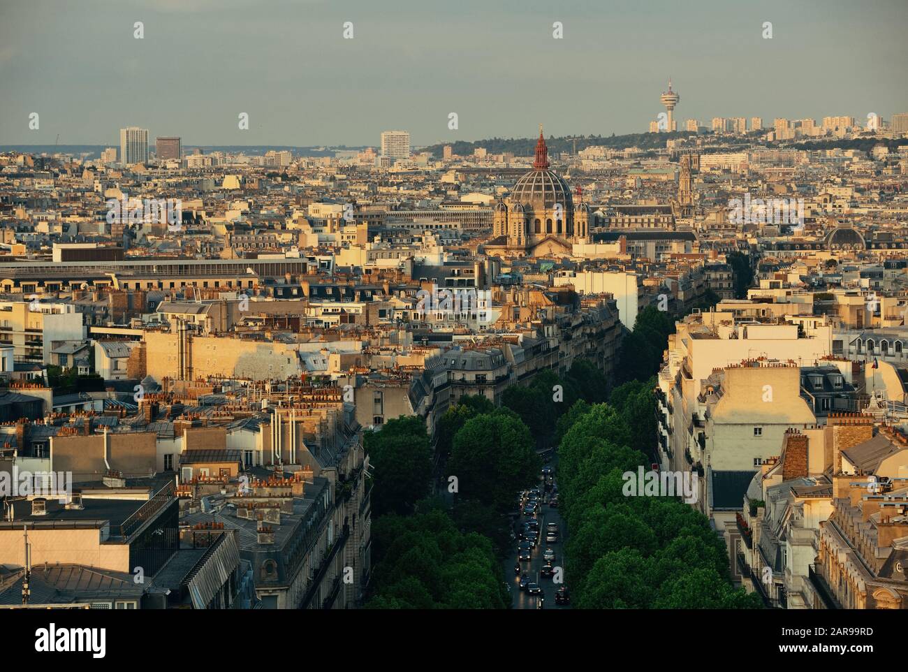 Paris rooftop view of the city skyline in France Stock Photo Alamy