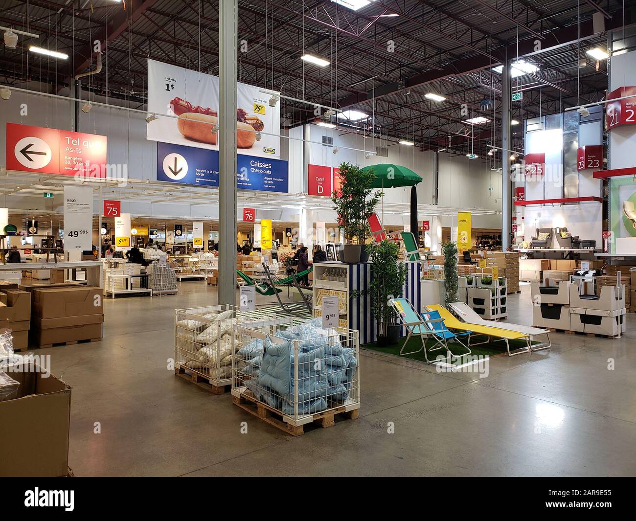 Montreal, Canada - April 10, 2019: Information desk at IKEA waresale in  Canada. Scandinavian chain selling ready-to-assemble furniture, plus  houseware Stock Photo - Alamy