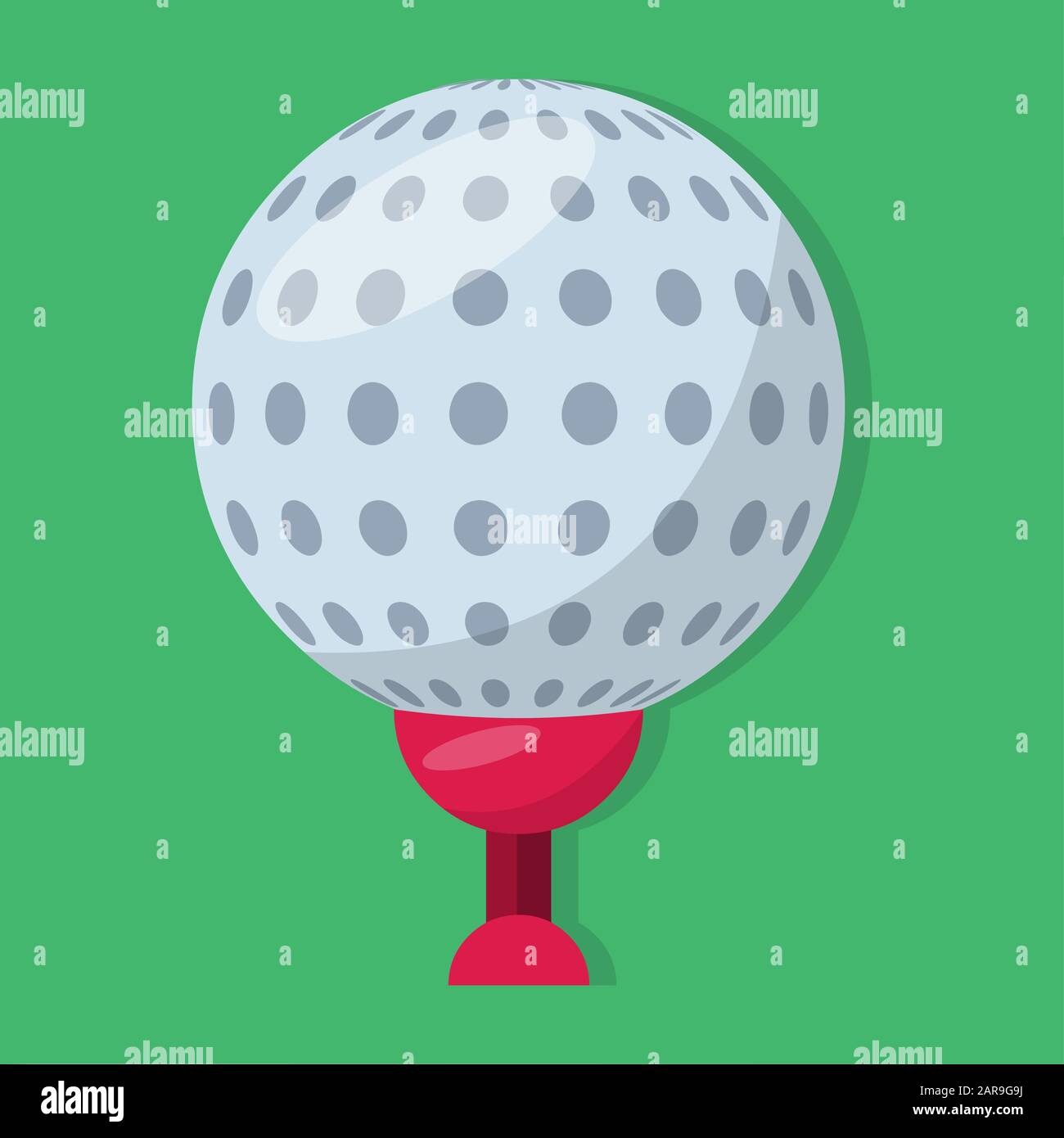 golf ball isolated vector illustration Stock Vector