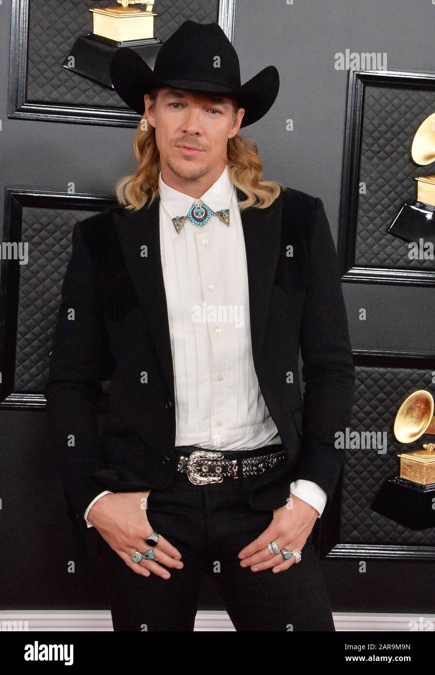 Los Angeles, USA. 26th Jan 2020. Diplo arrives for the 62nd annual Grammy Awards held at Staples Center in Los Angeles on Sunday, January 26, 2020. Photo by Jim Ruymen/UPI Credit: UPI/Alamy Live News Stock Photo