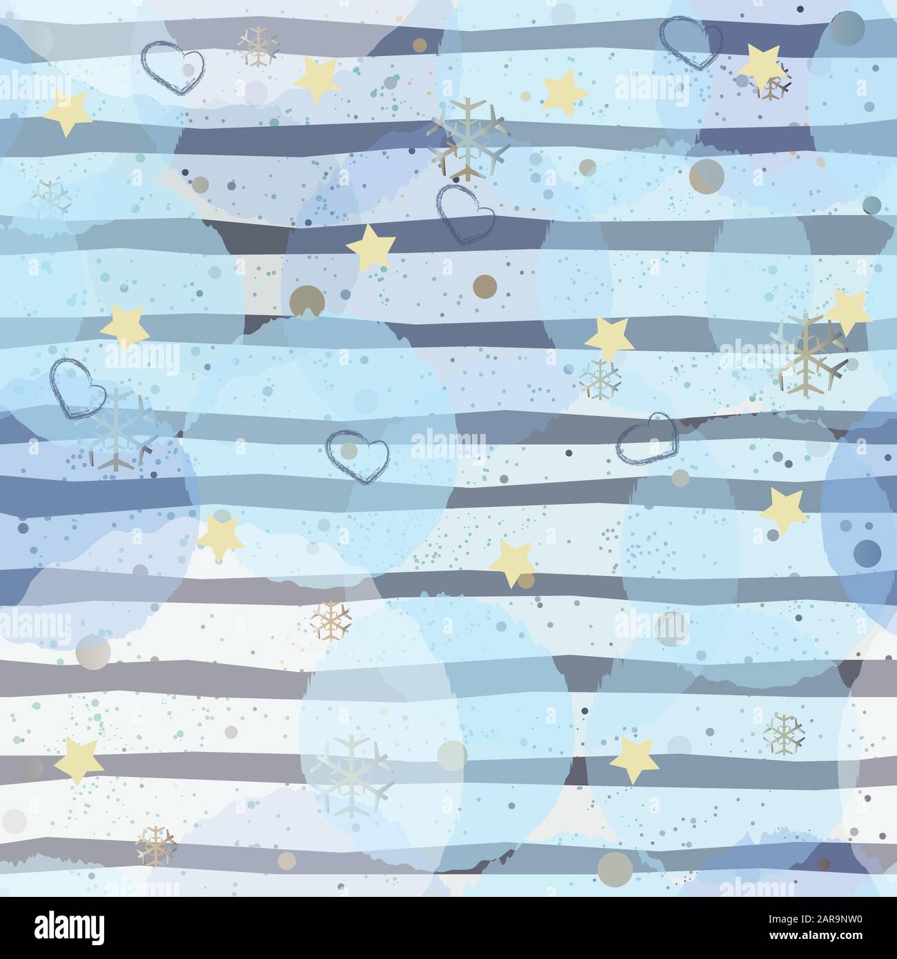 Cute Winter Pattern on subtle Background. Vector Illustration Stock Vector