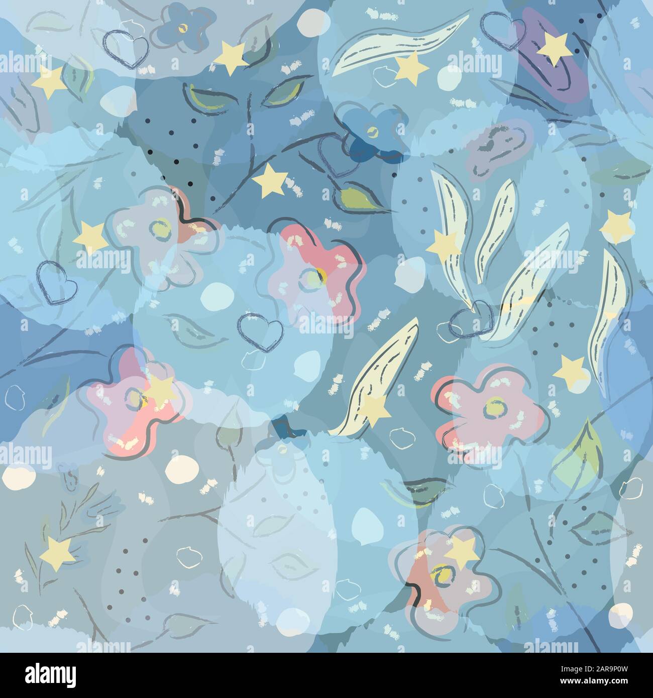 Seamless Floral Pattern. Colorful Design. Vector Illustration Stock ...