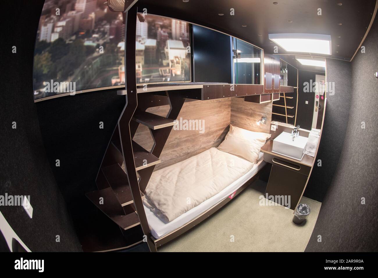 Hanover Germany 21st Jan One Bed Is In A Hotel Room Of The Boxhotel In