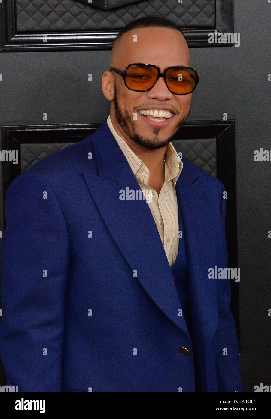 Los Angeles, CA, USA. 26th Jan 2020. Anderson .Paak arrives for the 62nd annual Grammy Awards held at Staples Center in Los Angeles on Sunday, January 26, 2020. Photo by Jim Ruymen/UPI Credit: UPI/Alamy Live News Stock Photo