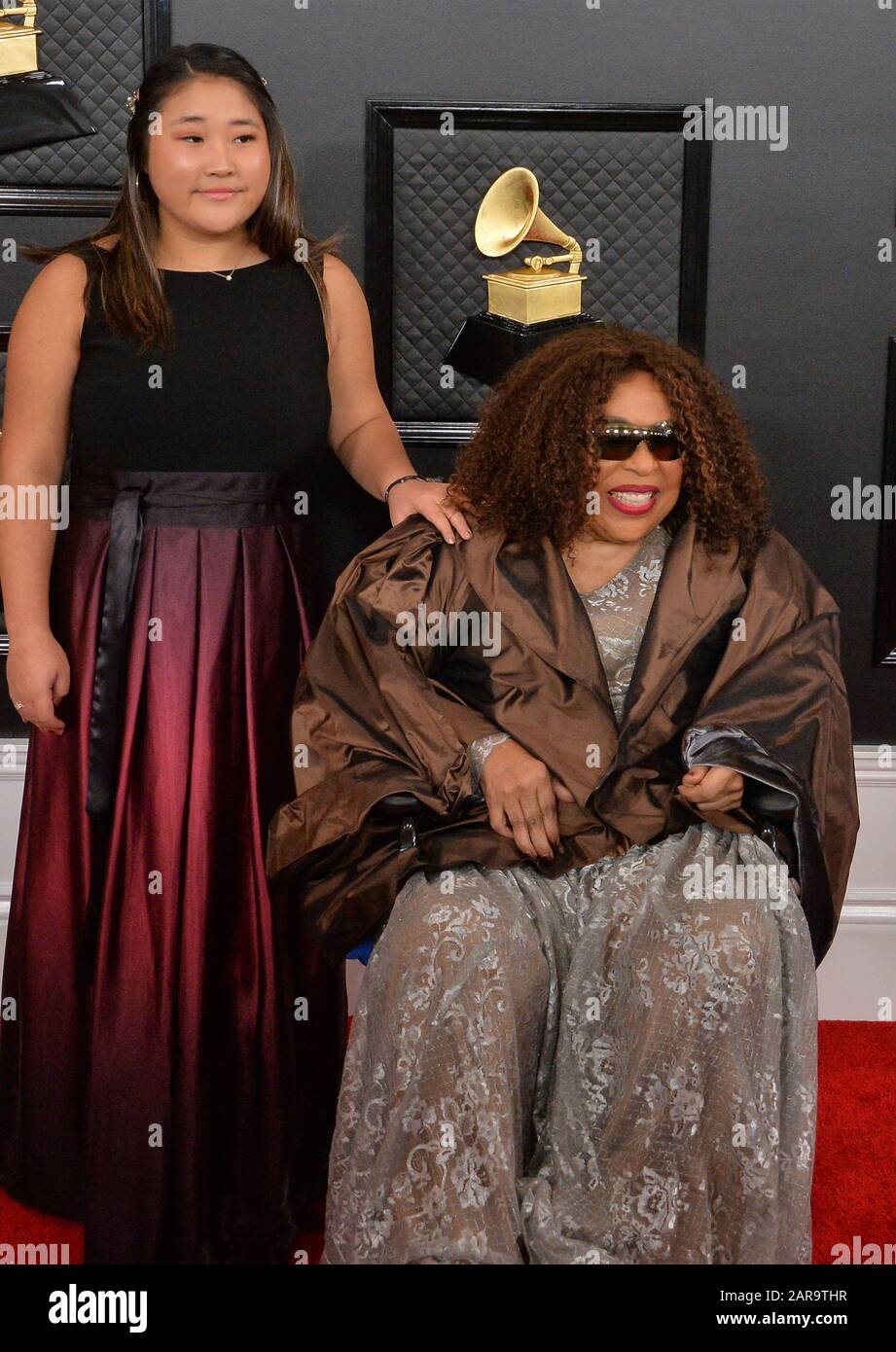 Los Angeles, CA, USA. 26th Jan 2020. (L-R) Roberta Flack and Kira Koga arrive for the 62nd annual Grammy Awards held at Staples Center in Los Angeles on Sunday, January 26, 2020. Photo by Jim Ruymen/UPI Credit: UPI/Alamy Live News Stock Photo