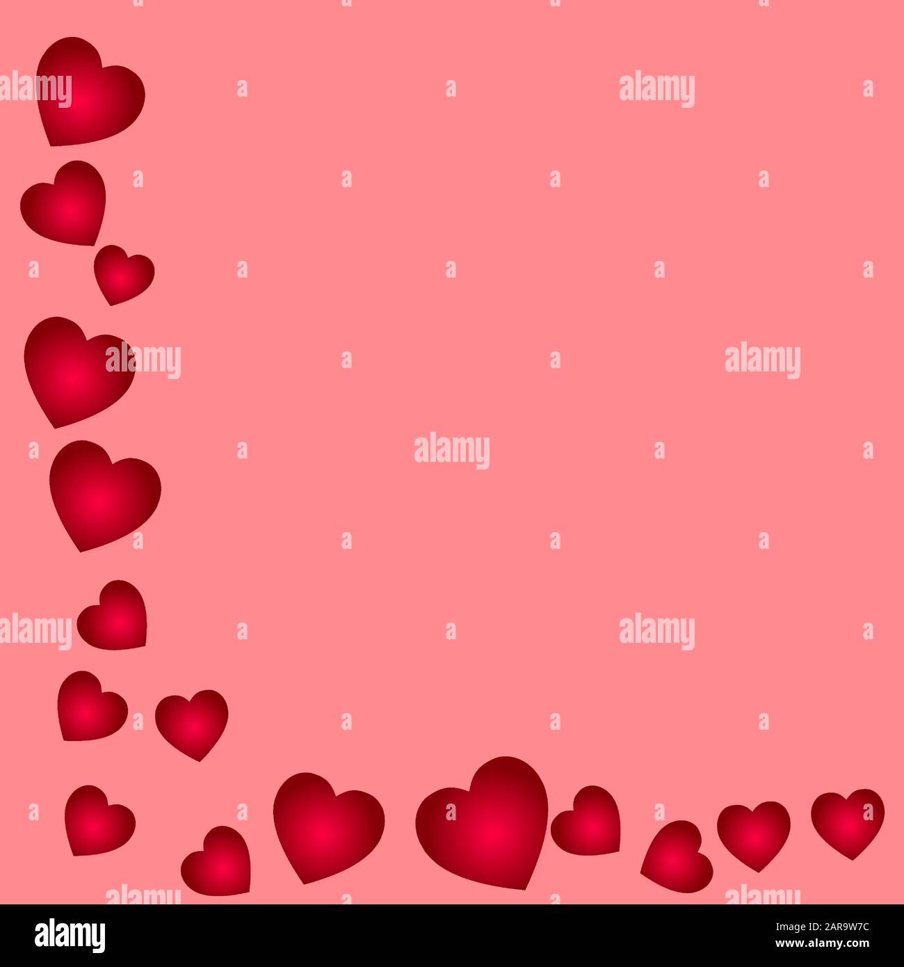 Heart vector illustration icon with shadow for copy space for text pink ...