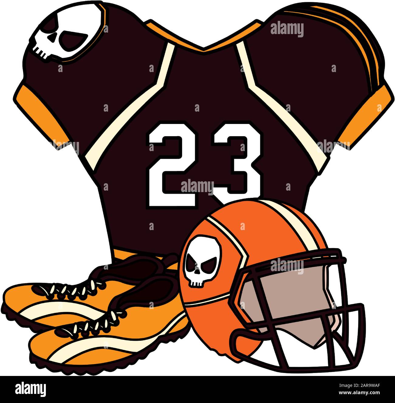 American Football Player Outfit Sportsuit Vector Illustration Design Stock Vector Image Art Alamy