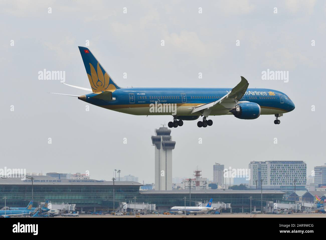 Saigon, Vietnam - Sep 7, 2019. VN-A868 Vietnam Airlines Boeing 787-9 ...