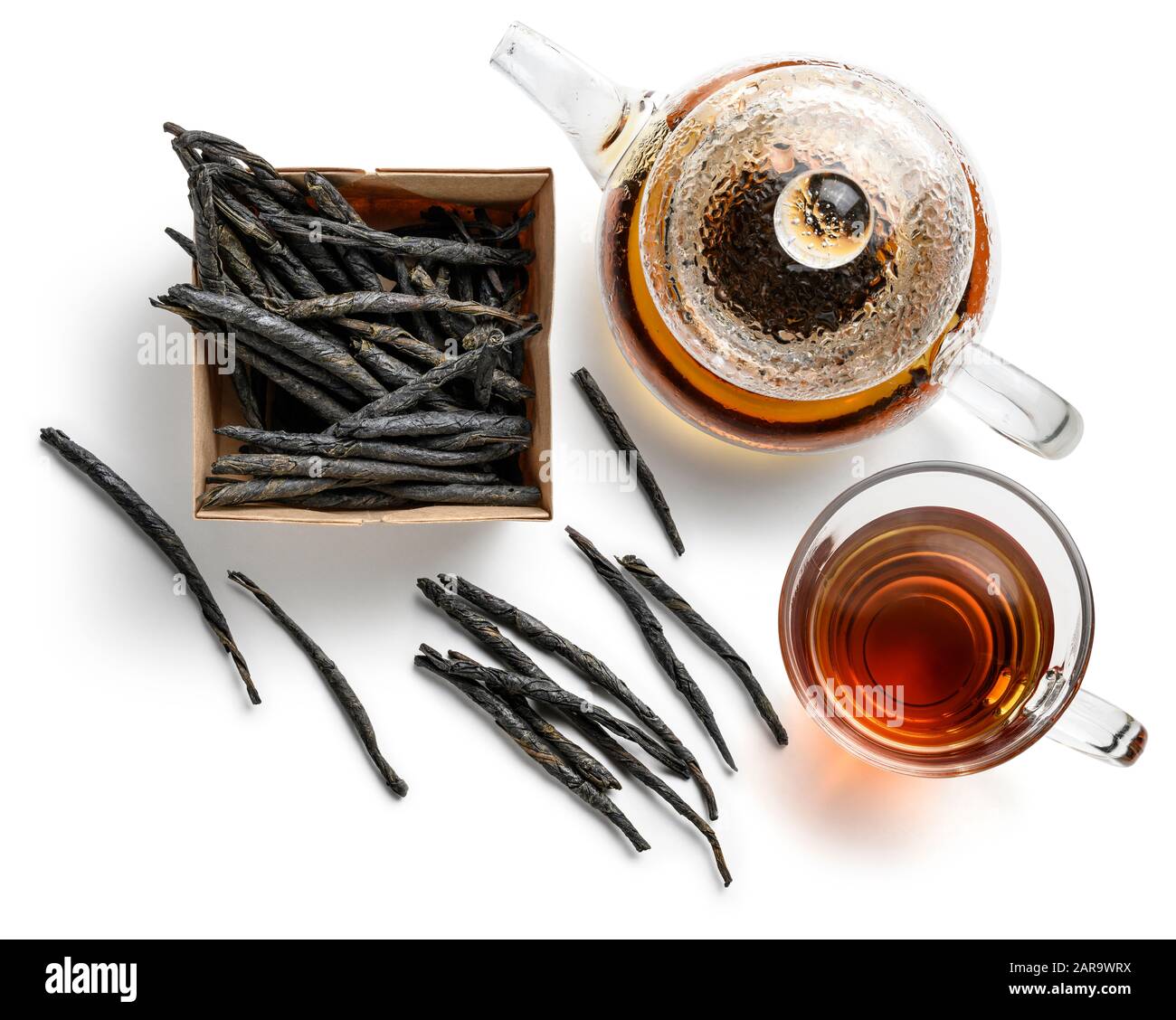 Kuding Tea Kuding on a white background. The view from the top Stock Photo - Alamy