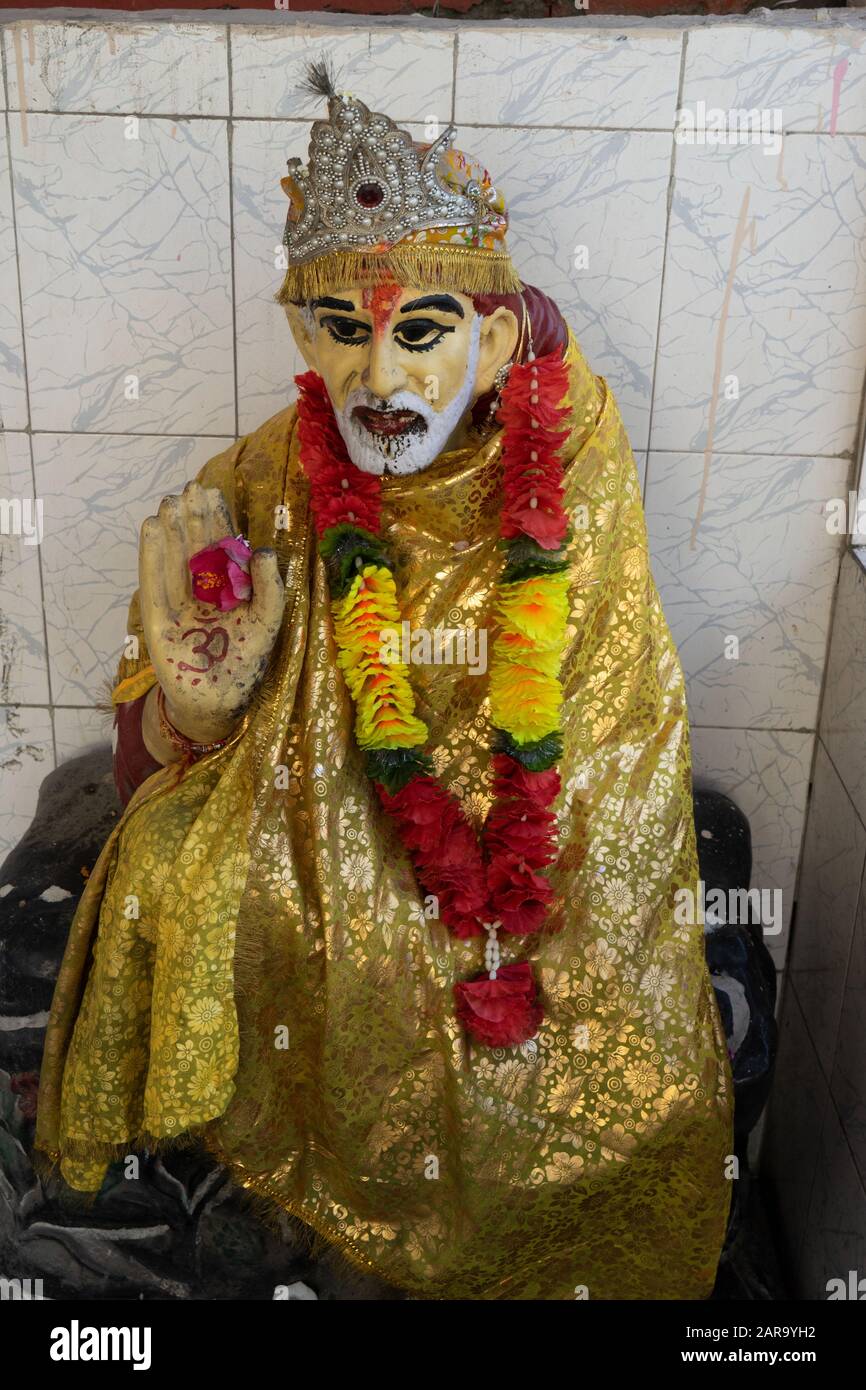 Shirdi Saibaba idol, Haldwani, Nainital, Kumaon, Uttarakhand, India, Asia Stock Photo