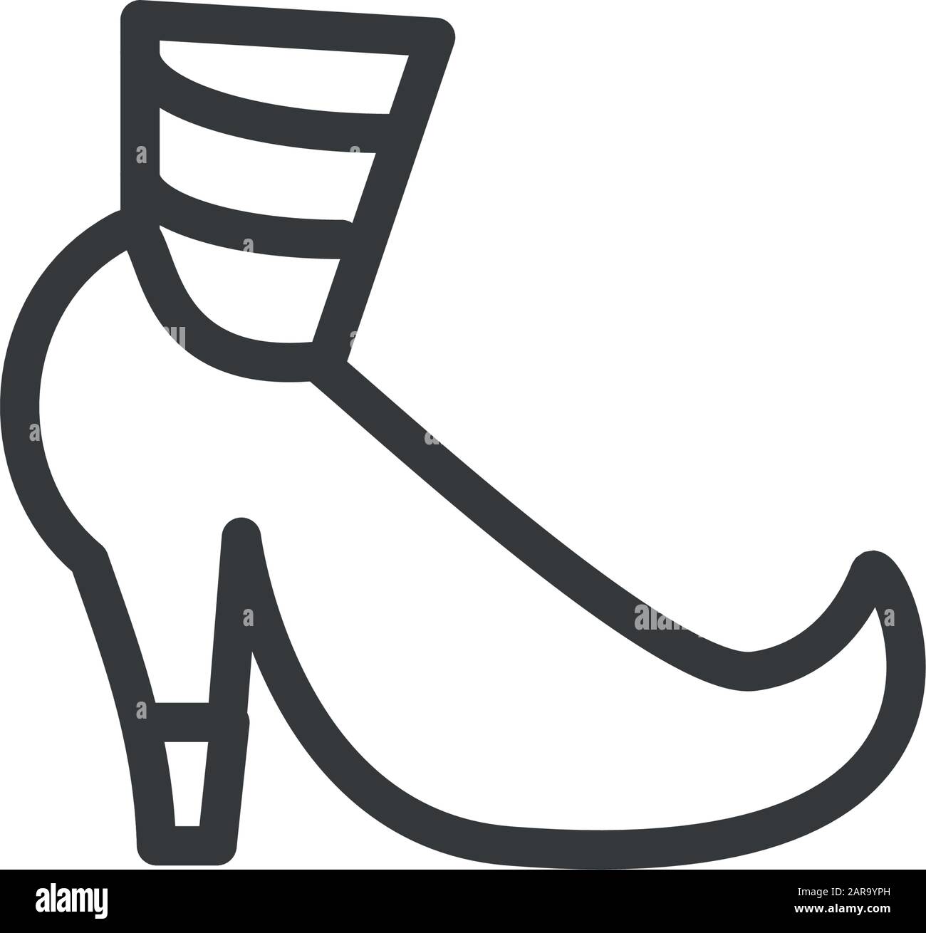 silhouette of funny shoe of leprechaun on white background vector illustration design Stock Vector