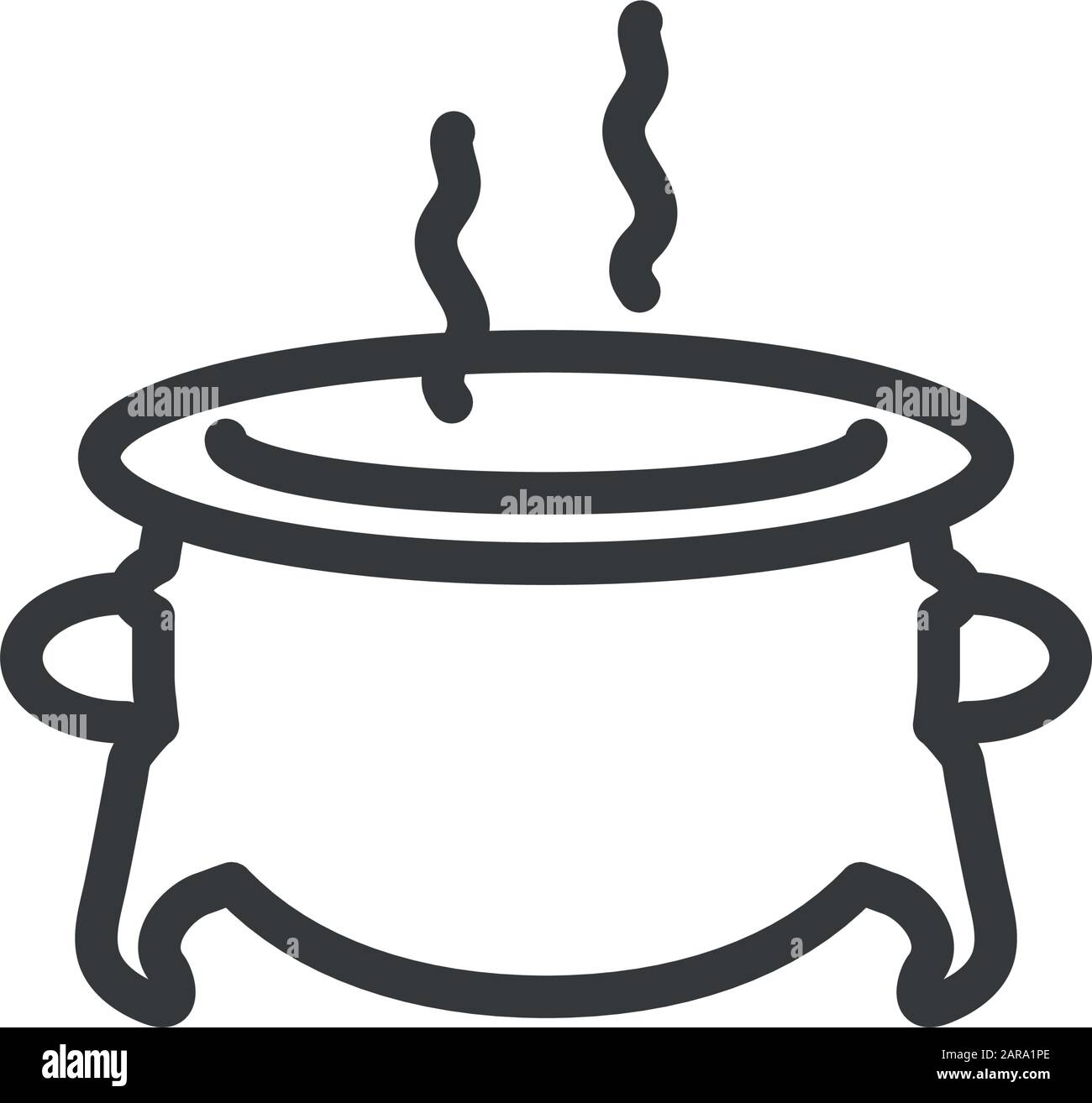 silhouette of cauldron bubbly on white background vector illustration ...
