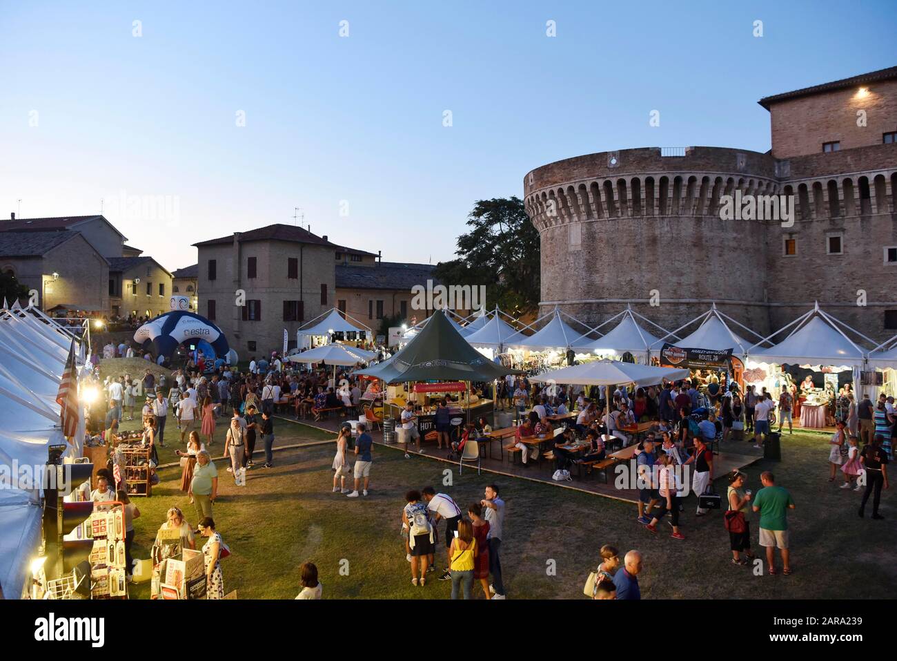 Senigallia, market, Ancona province, Marche, Adriatic Sea, summer, Via  Portici Ercolani Stock Photo - Alamy