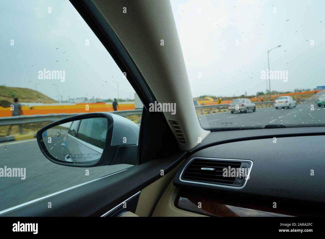 Car rear view mirror, Delhi, India, Asia Stock Photo Alamy