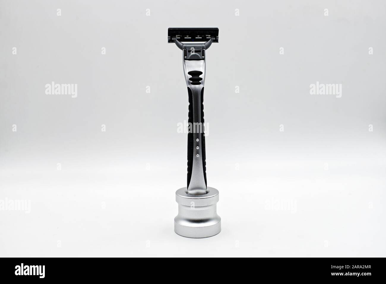Razor on display isolated on a white background Stock Photo Alamy
