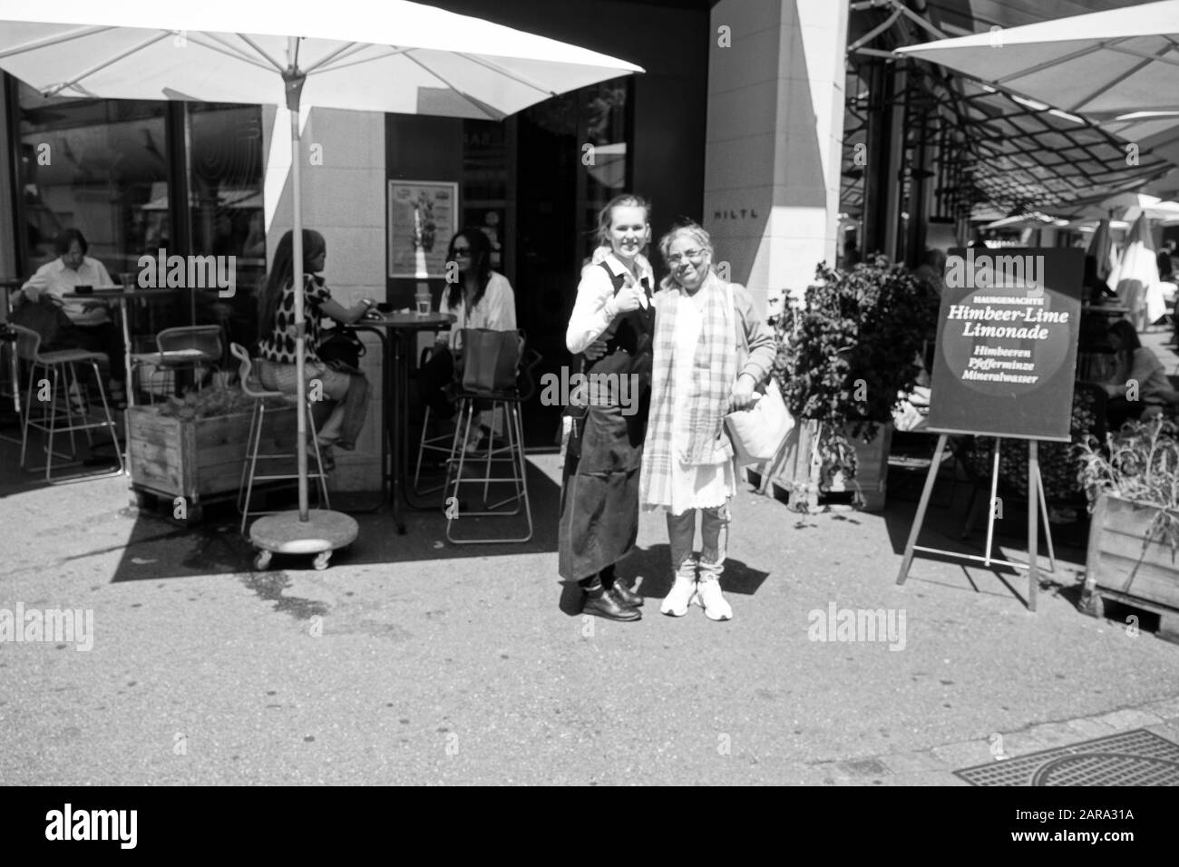 Tourist, HILTL vegetarian restaurant, Zurich, Switzerland, Europe Stock Photo