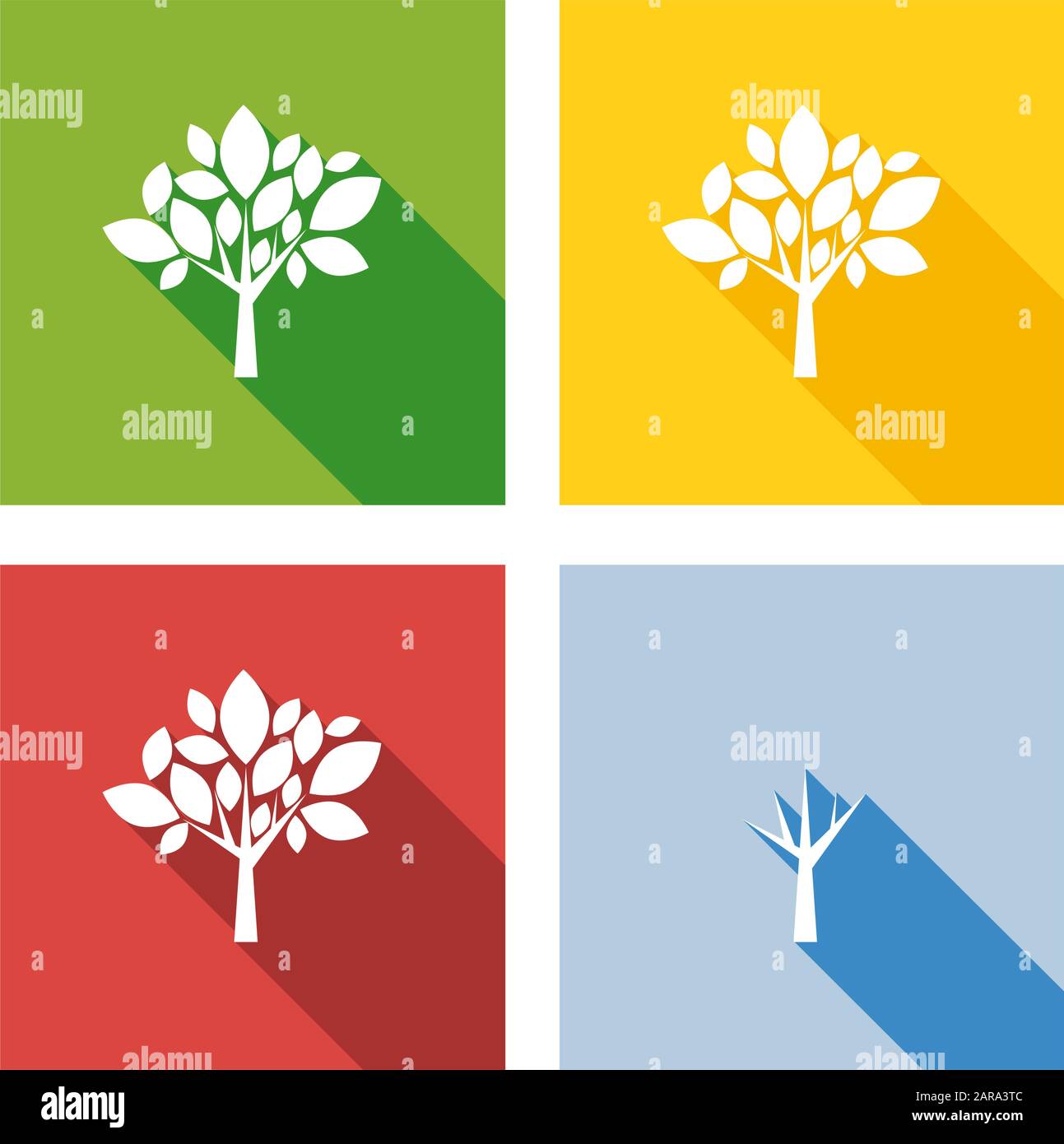 4 seasons icons hi-res stock photography and images - Alamy