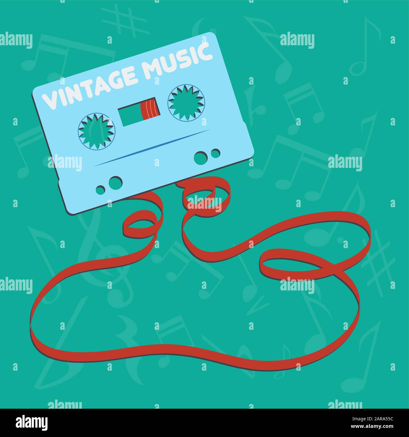 Vintage music. Vector flat design Stock Vector Image & Art Alamy