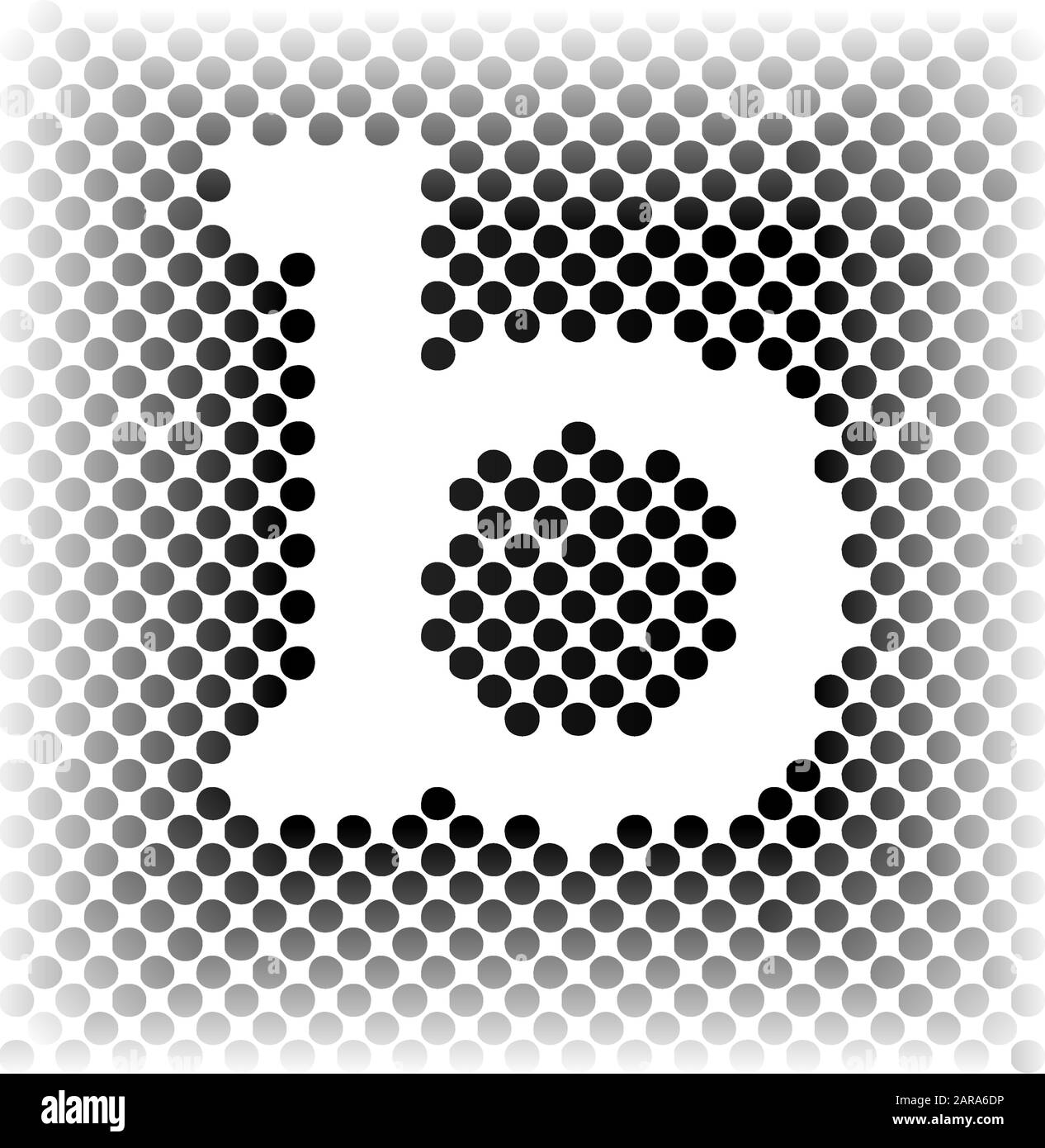 Vector sign letter B, screening Stock Vector Image & Art - Alamy