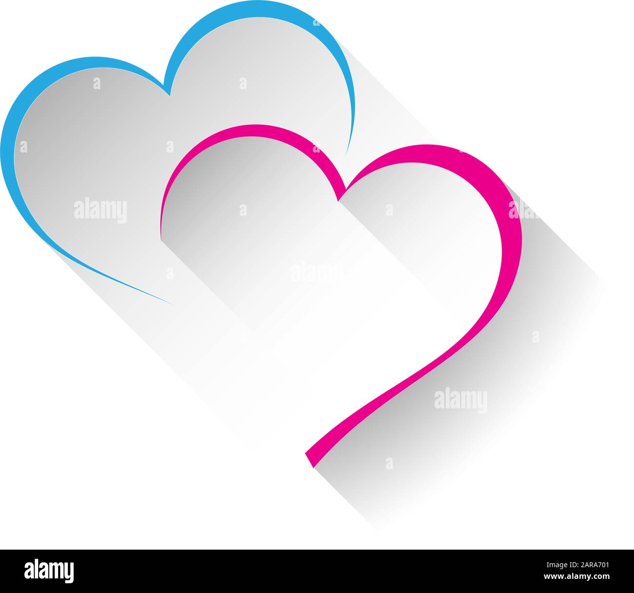 Vector sign two hearts Stock Vector Image & Art - Alamy