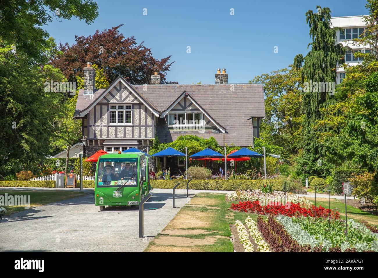 Christchurch botanic gardens. Popular tourist travel destination in city center. Botanical