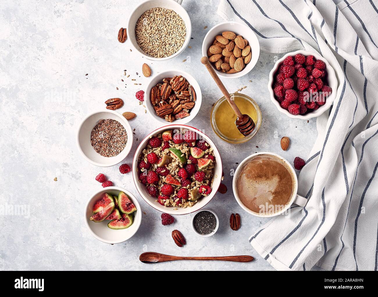 healthy breakfast with yogurt and granola Stock Photo - Alamy