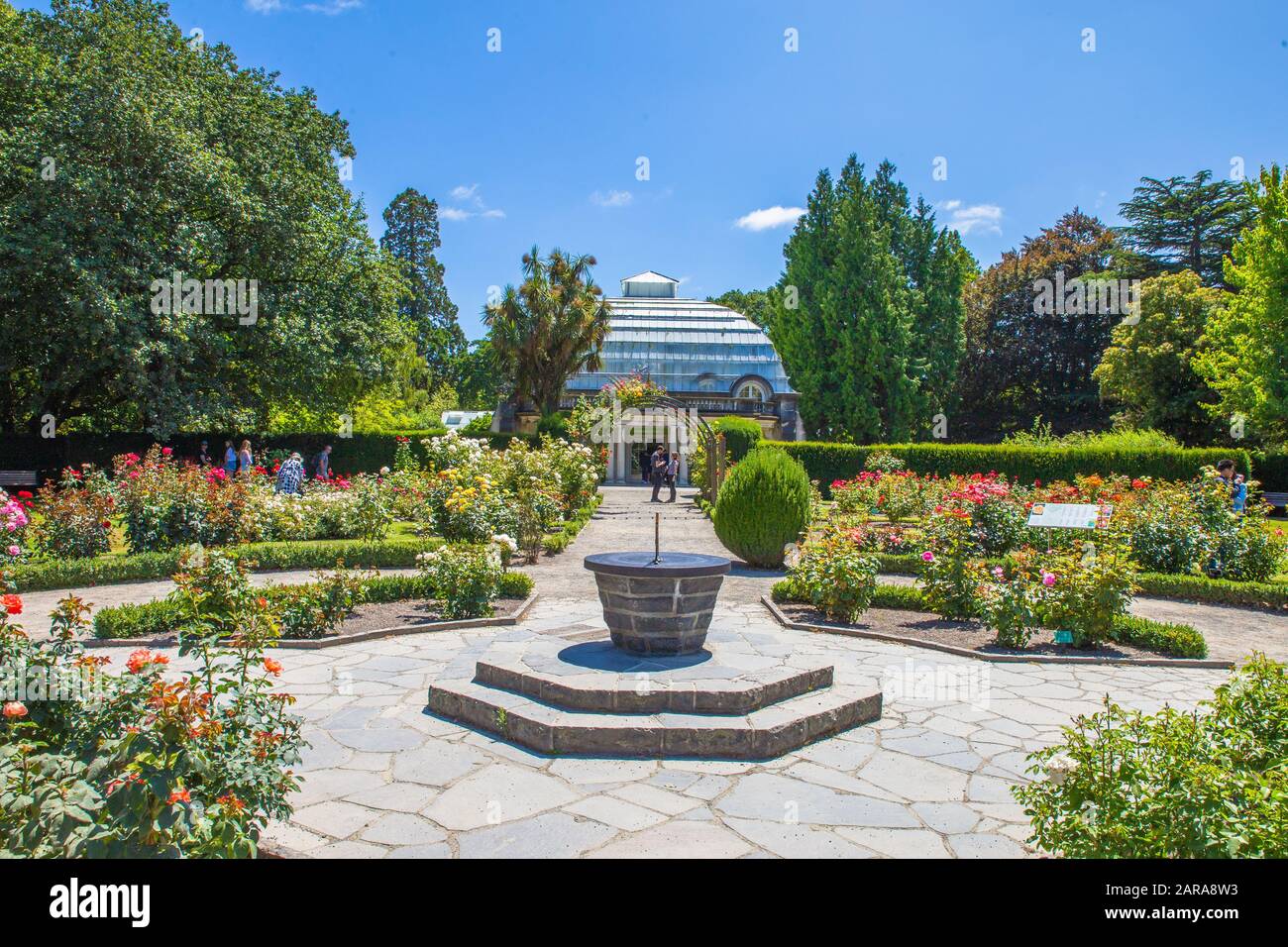 Christchurch botanic gardens. Popular tourist travel destination in