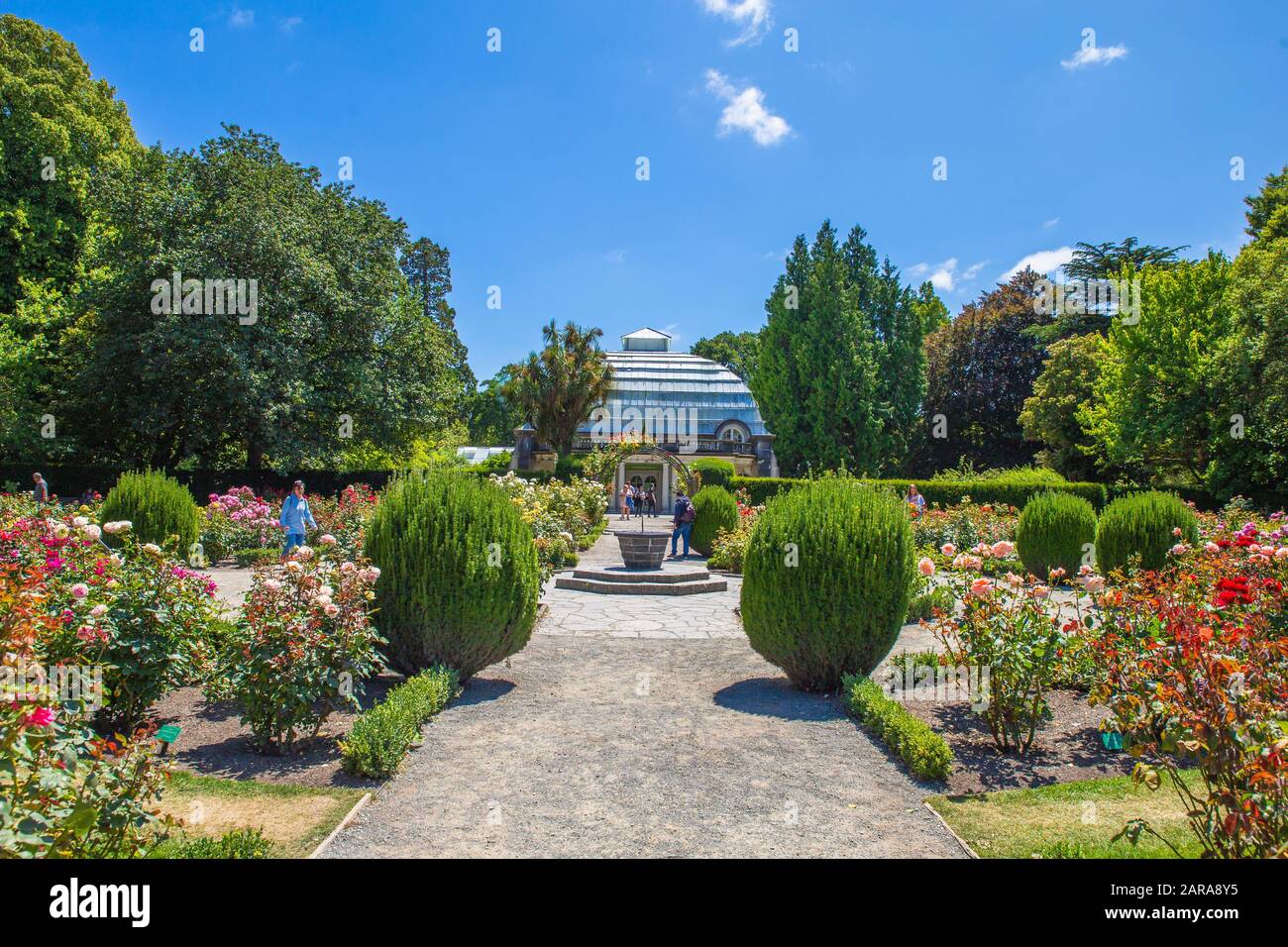 Christchurch botanic gardens. Popular tourist travel destination in