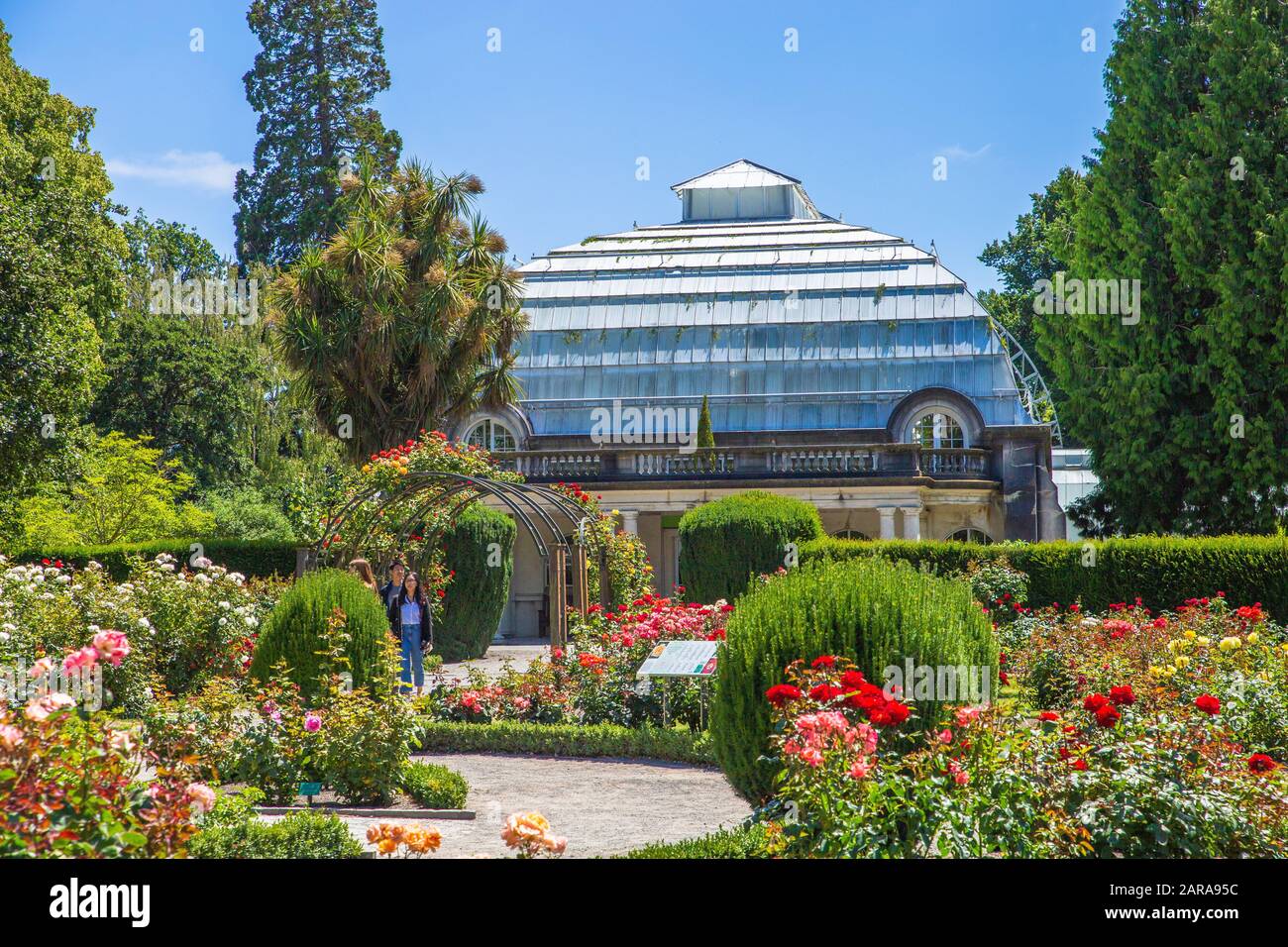 Christchurch botanic gardens. Popular tourist travel destination in city center. Botanical