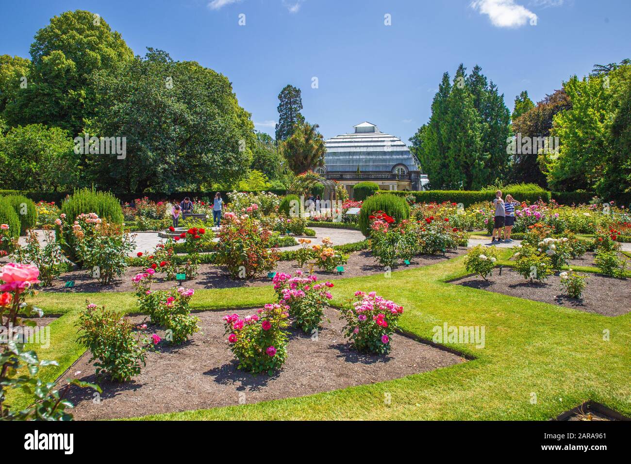 Christchurch botanic gardens. Popular tourist travel destination in