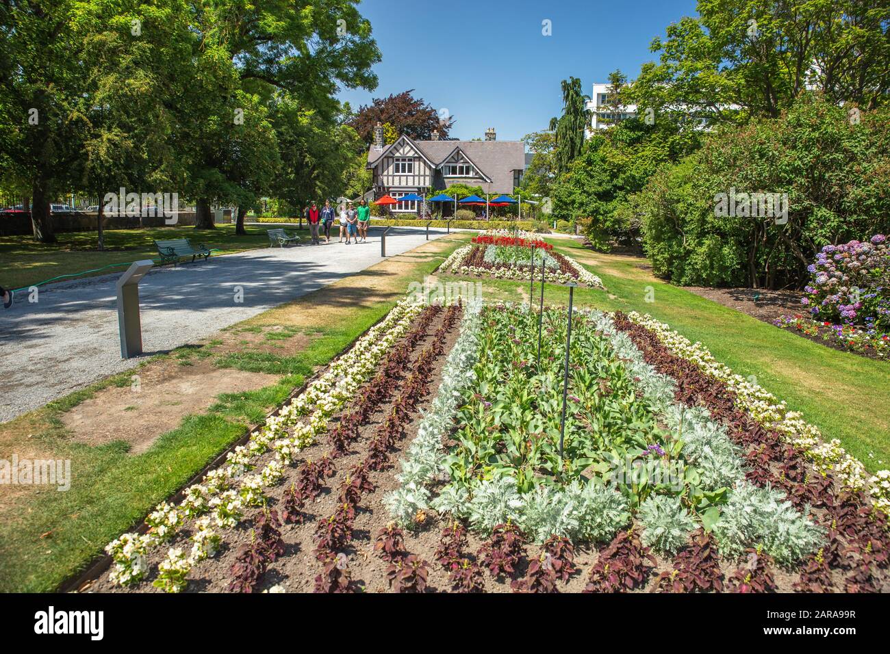Christchurch botanic gardens. Popular tourist travel destination in