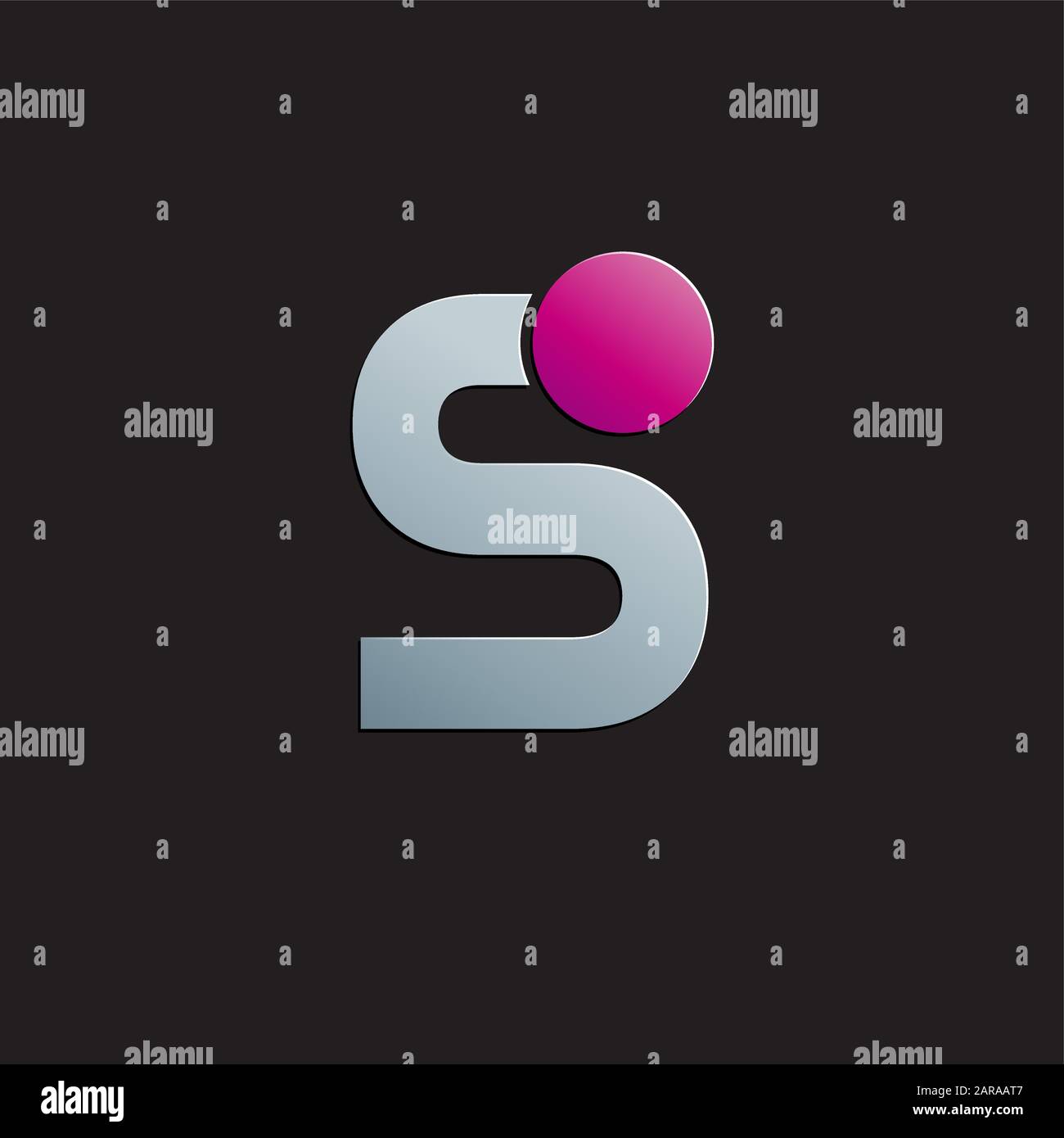 Vector sign letter S with circle Stock Vector Image & Art - Alamy