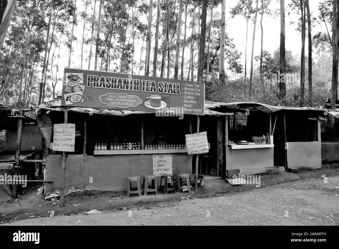 Tea stall, Munnar, Idukki, Kerala, India, Asia Stock Photo