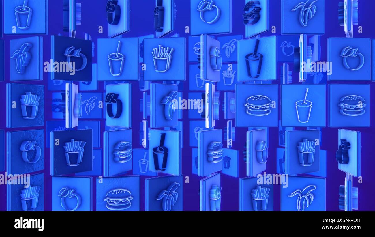 Food symbols hi hi-res stock photography and images - Alamy