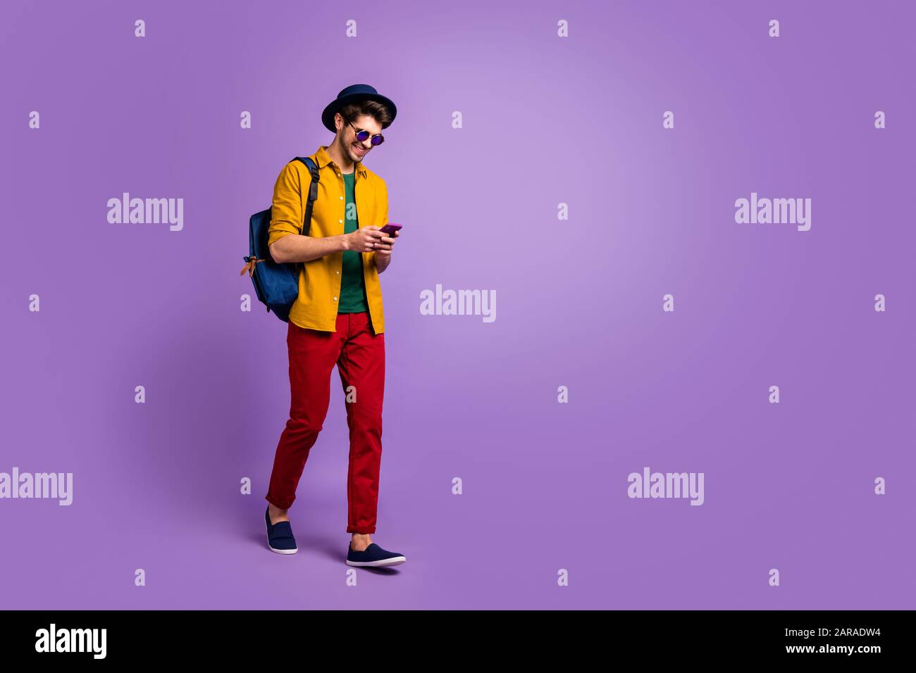 red pants yellow shirt