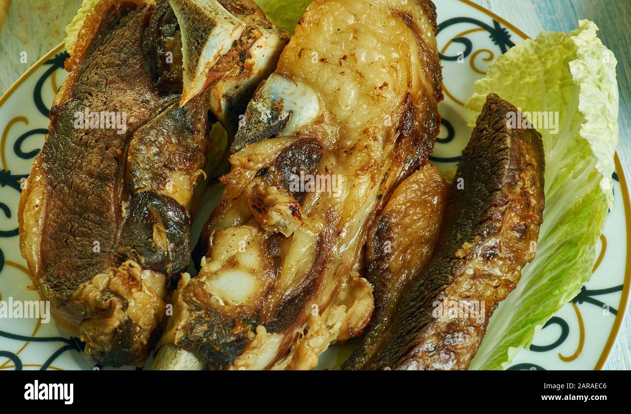Nyama Choma, meaning barbecued meat , Kenyan cuisine, Traditional