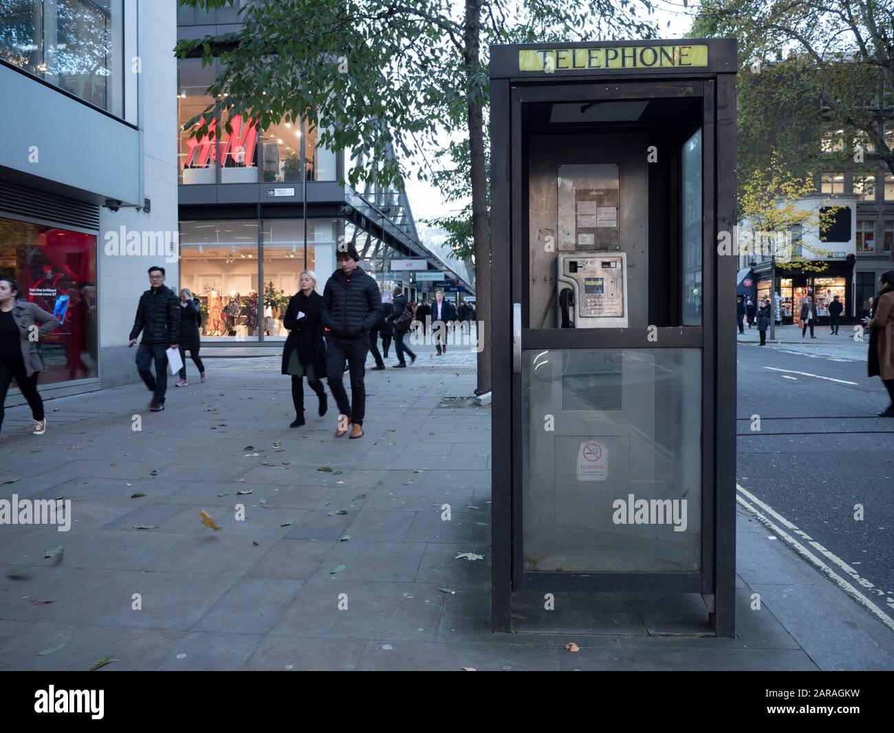 disused phonebox, City of London, UK Stock Photo