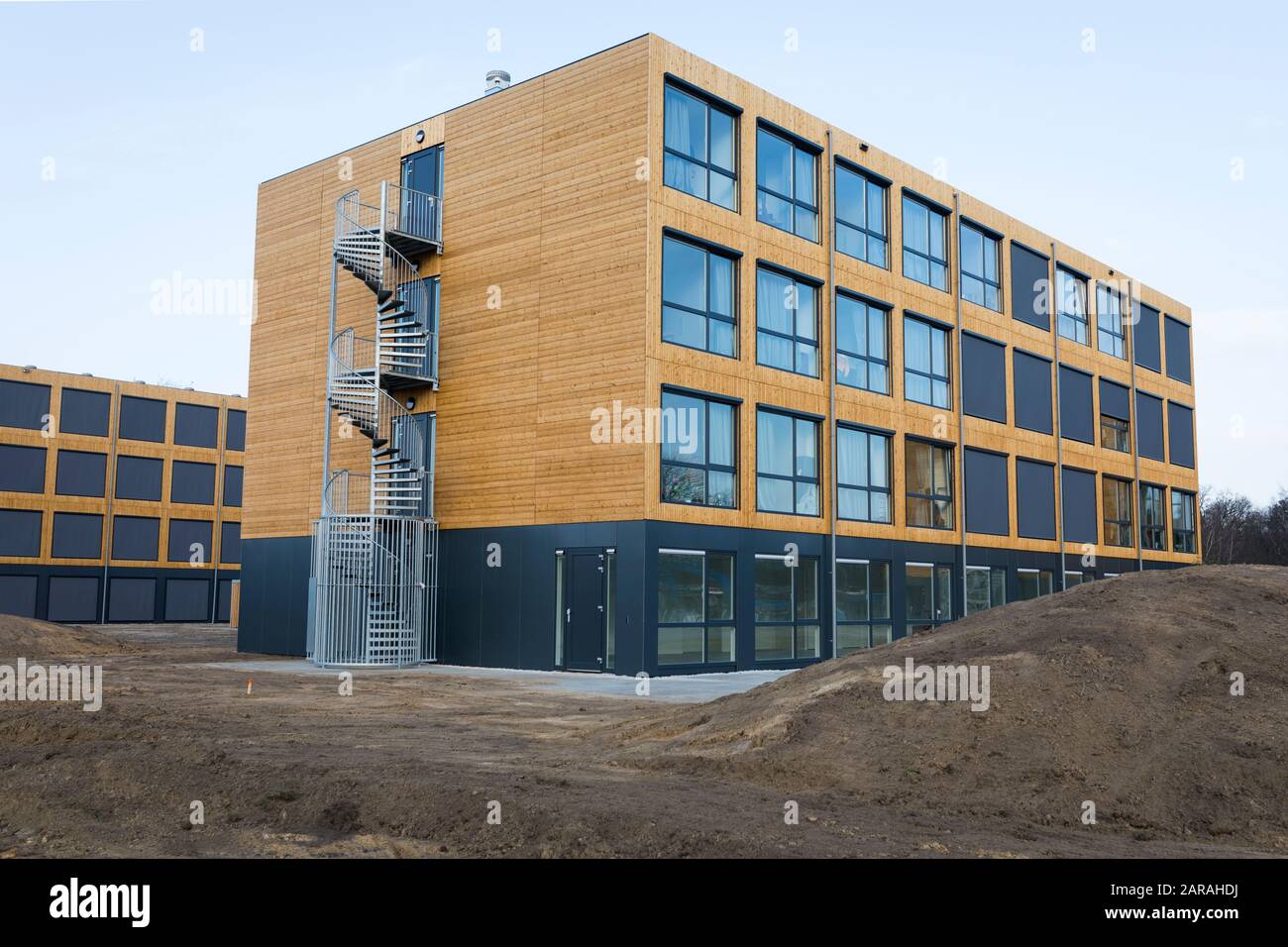 New prefab sustainable apartments for students in Eindhoven, the Netherlands Stock Photo