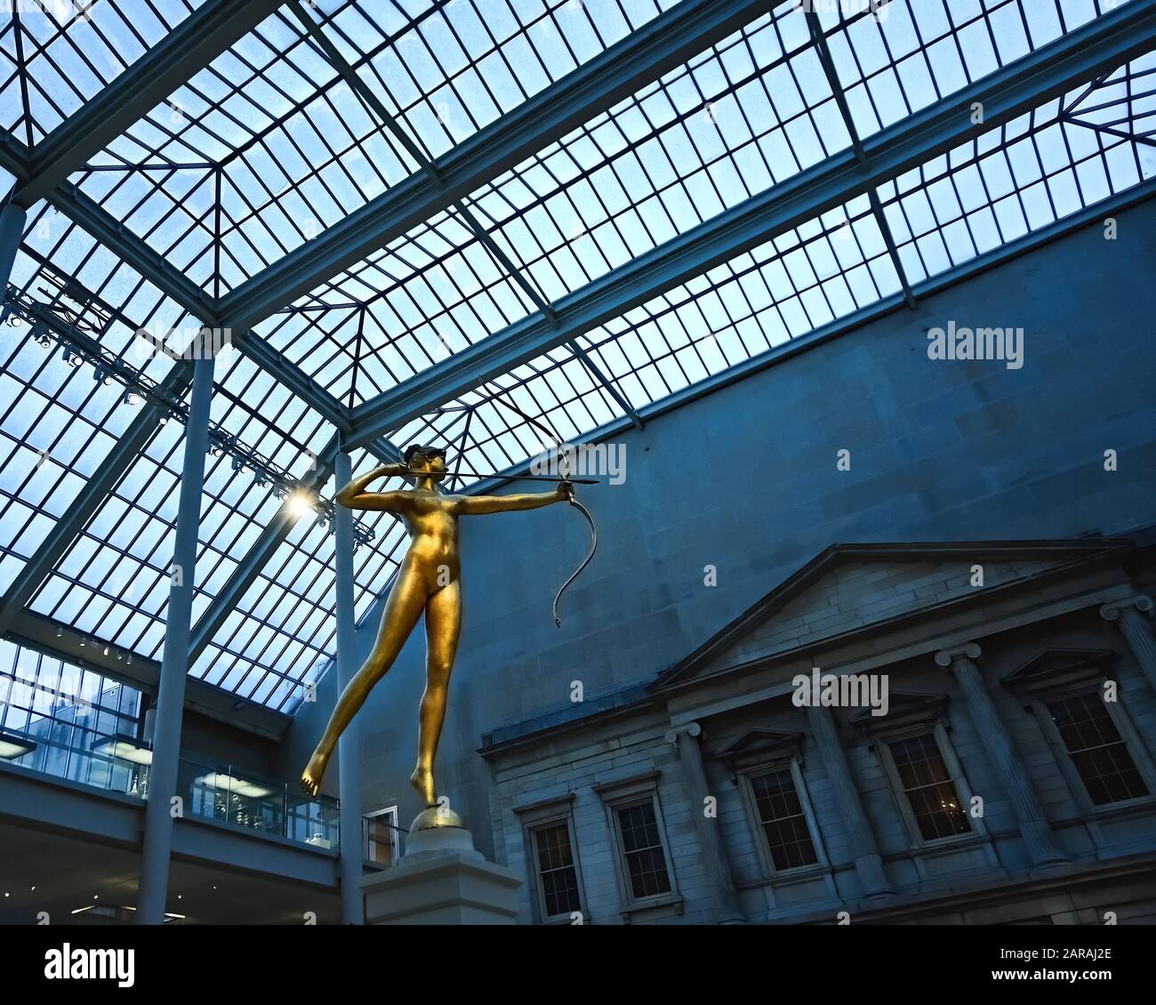 Diana sculpture in the Charles Engelhard Court in The American Wing of