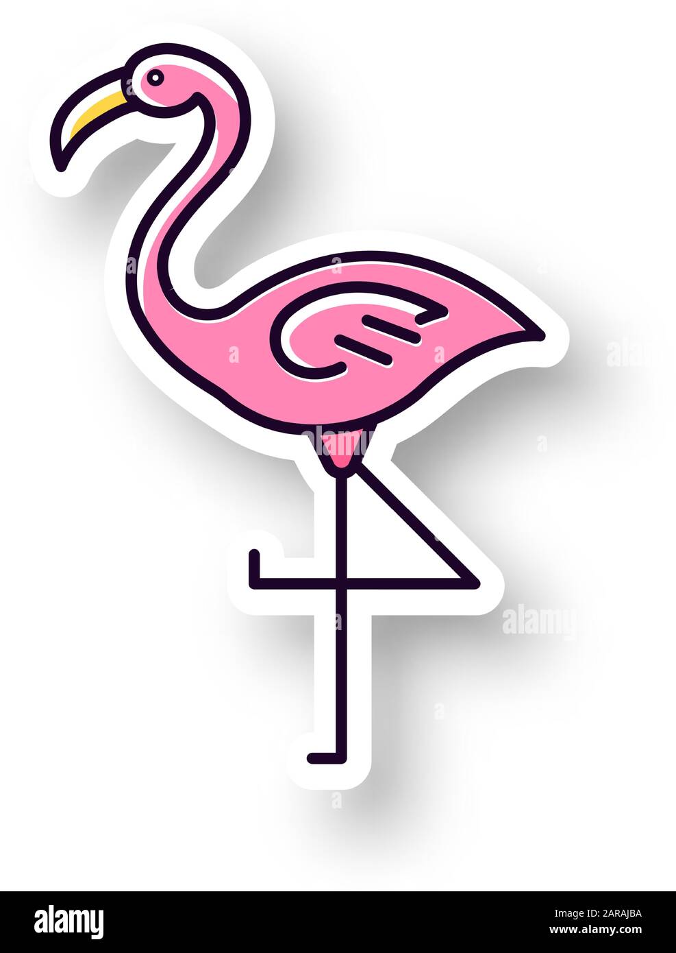 Flamingo Decal Window Sticker Car Beach Sea Ocean Bird Pink Tropical Love Life