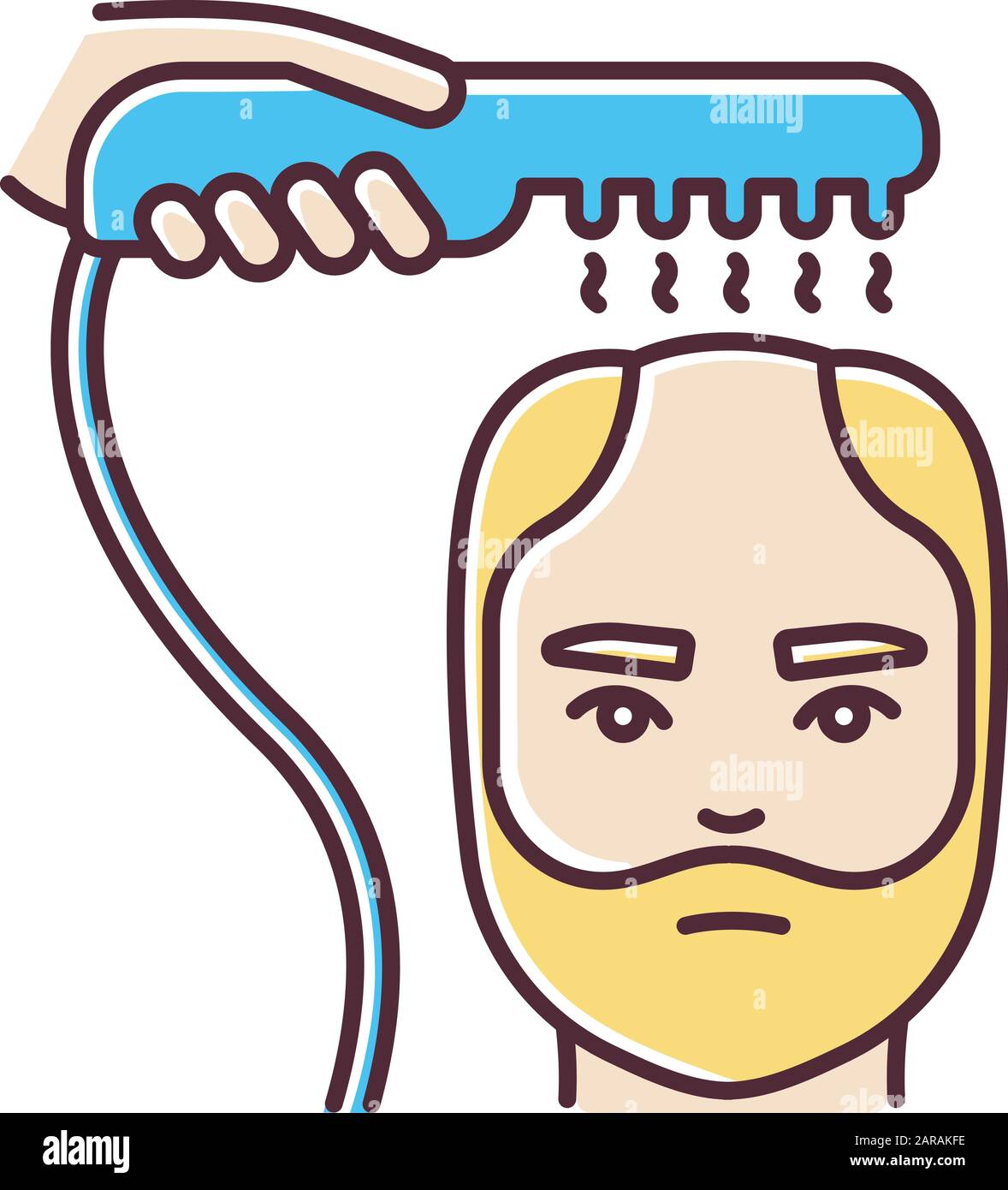 Alopecia Treatment Rgb Color Icon Help With Male Baldness Laser
