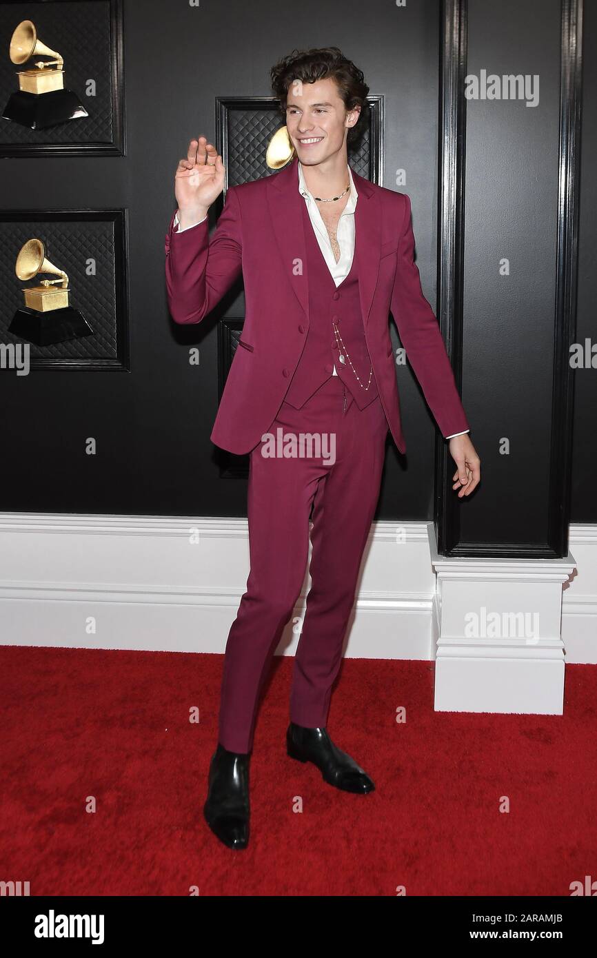 Los Angeles, CA, USA. 26th Jan, 2020. Shawn Mendes arrives at the 62nd ...