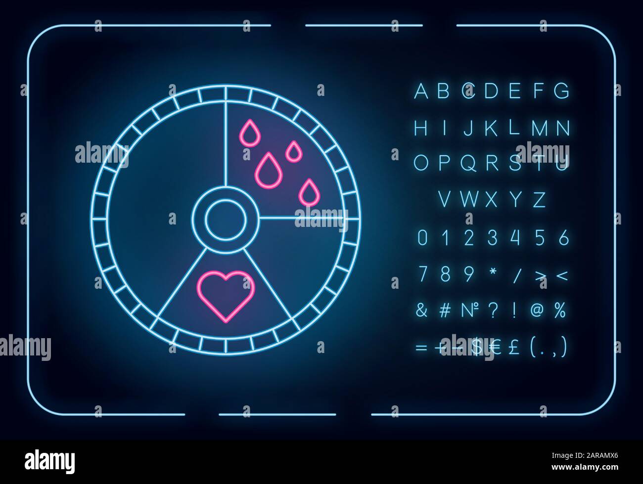 Menstrual cycle neon light icon. Menstruation days tracking. Gynecology  calendar. Reproductive system schedule. Glowing sign with alphabet, numbers  an Stock Vector Image \u0026 Art - Alamy, image size:1300x979