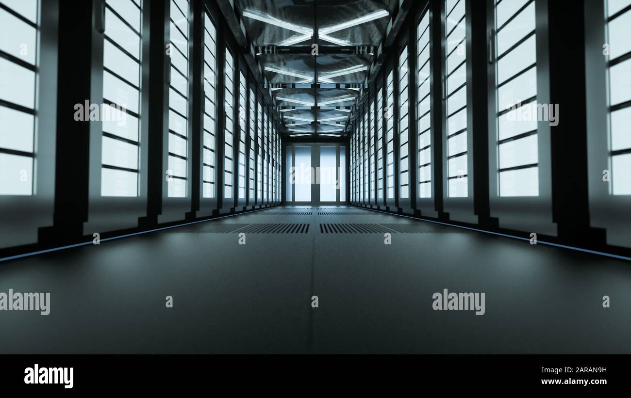 Data servers at the enterprise data center- 3D Illustration Stock Photo