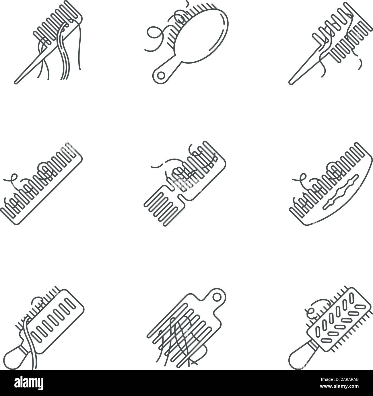 Strand Of Hair Isolated Black And White Stock Photos Images Alamy