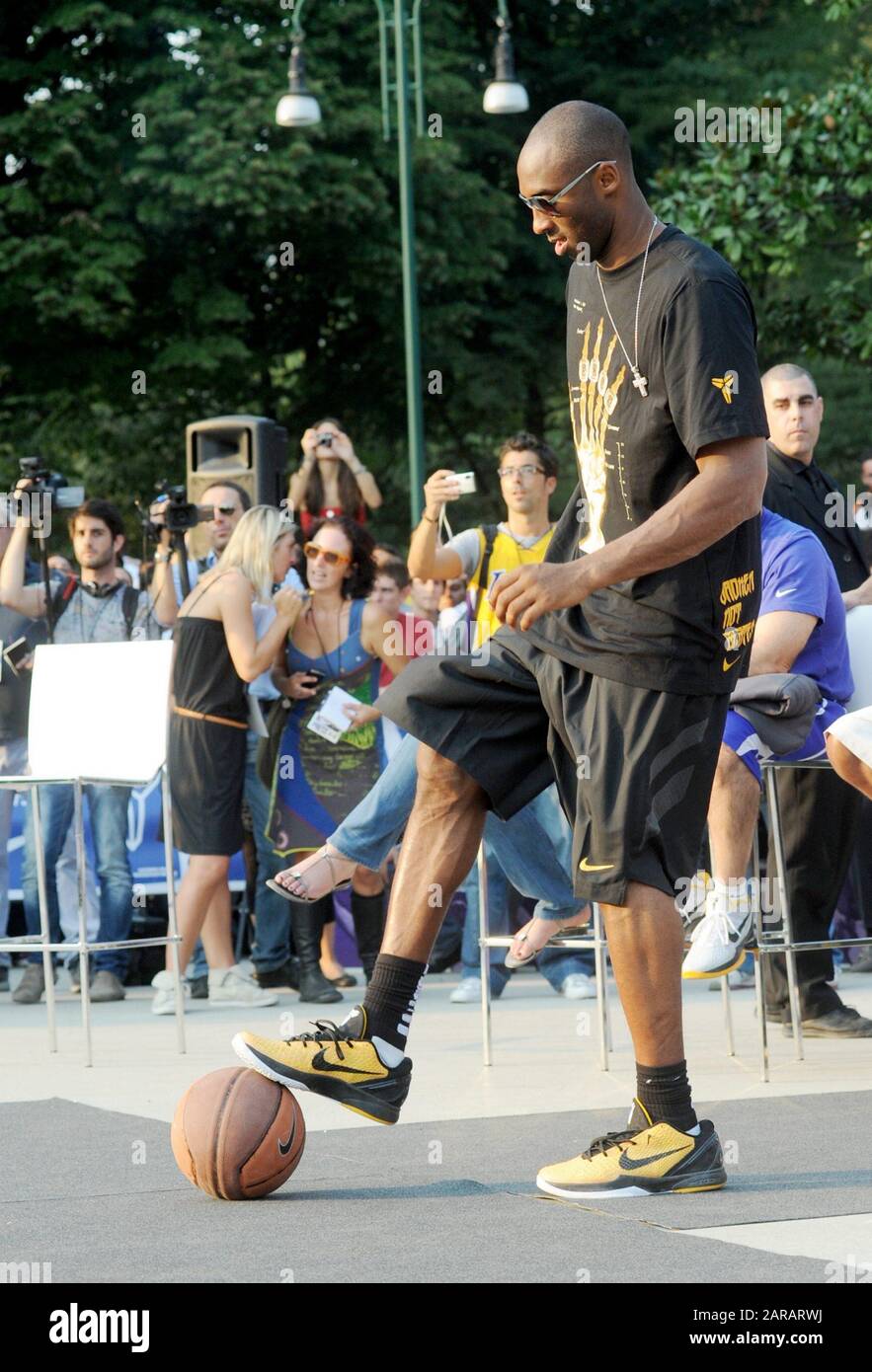 KOBE BRYANT NIKE DAY AT SEMPIONE PARK; IN THE PHOTO KOBE BRYANT; IN THE  PHOTO KOBE BRYANT (Nicola Marfisi/Fotogramma/Fotogramma, MILAN -  2011-09-28) ps the photo can be used in respect of the