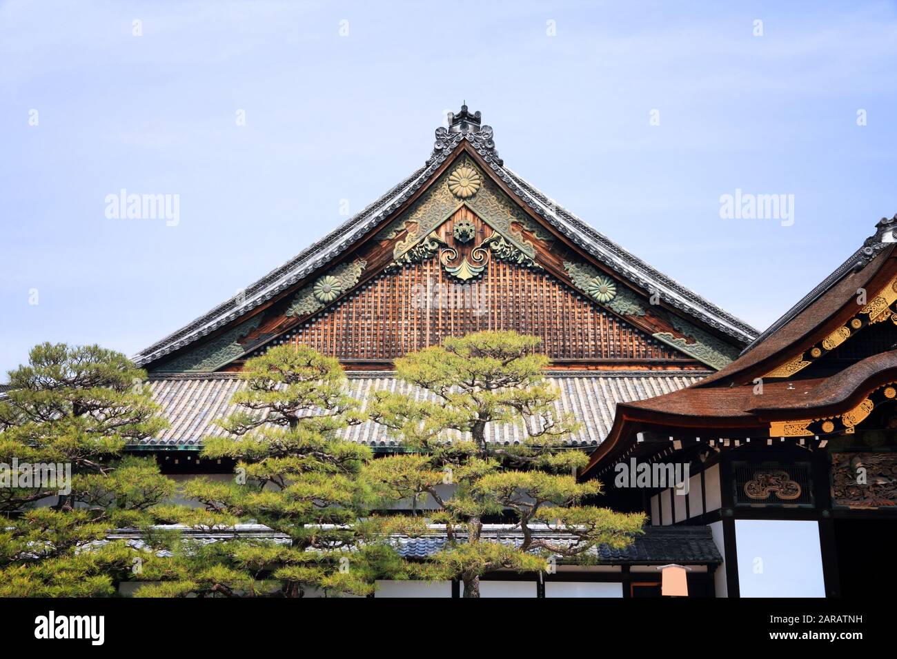 Kyoto, Japan - historic Nijo Castle of Tokugawa shogunate. UNESCO World Heritage Site. Stock Photo