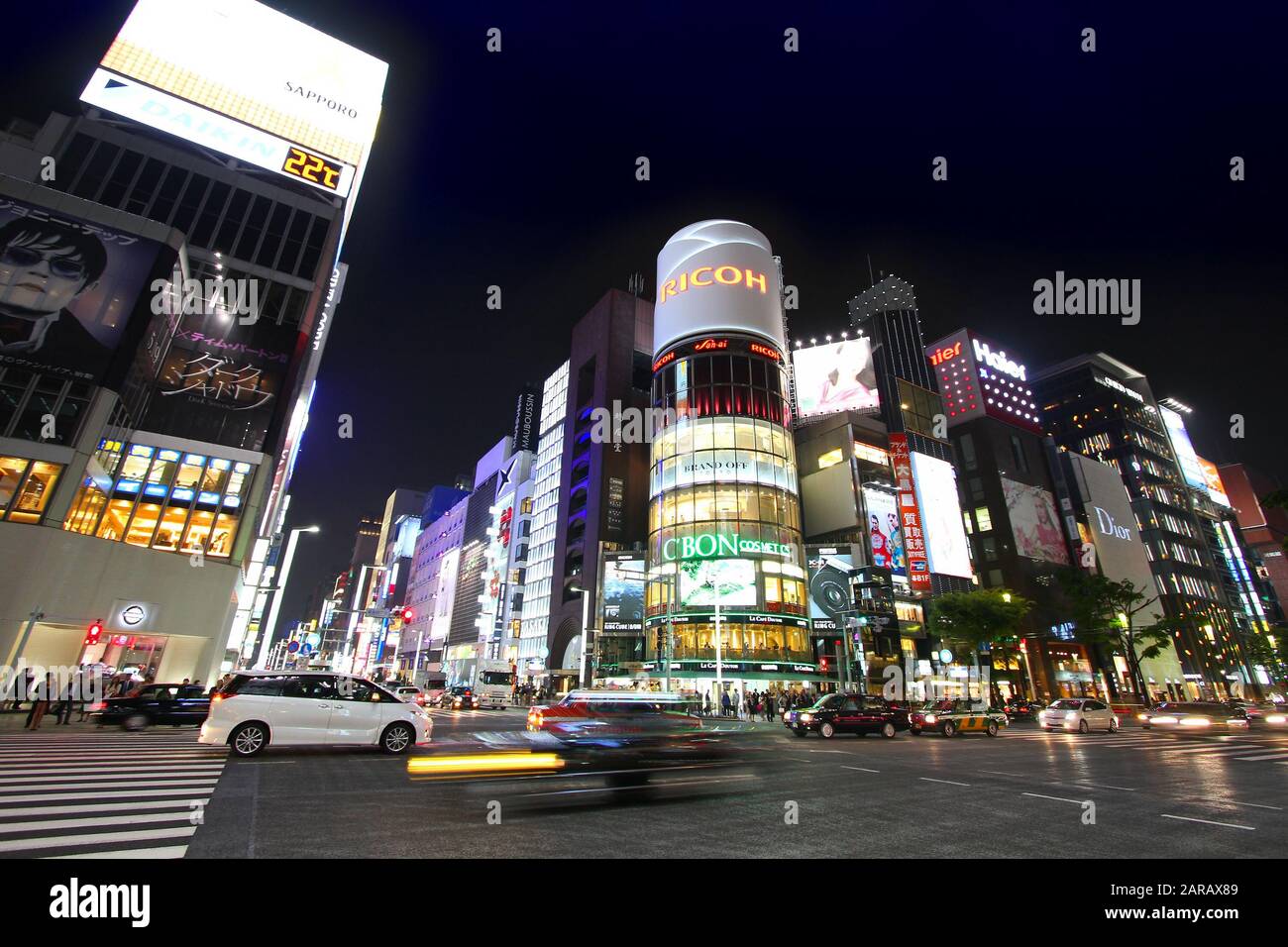 TOKYO, JAPAN - MAY 8, 2012: Shoppers visit Ginza district in Tokyo