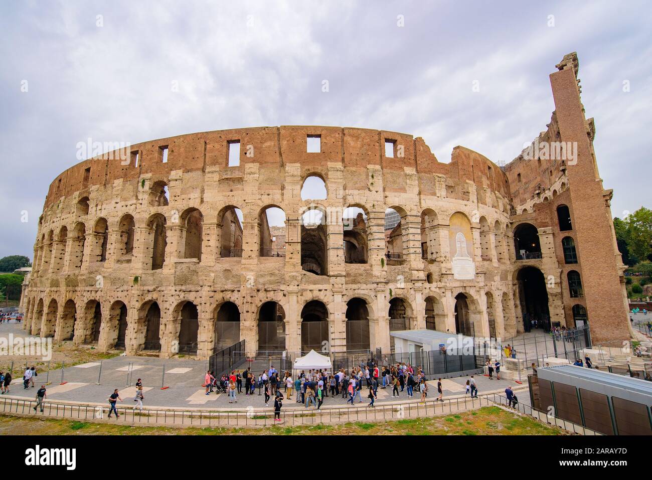 Colosseum, an oval amphitheatre and the most popular tourist attraction in Rome, Italy Stock Photo