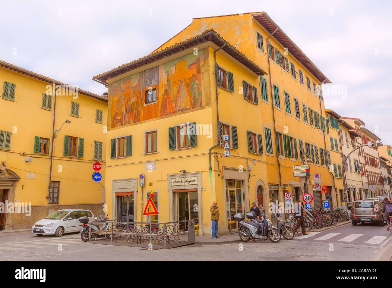 Florence old view painting hi-res stock photography and images - Alamy